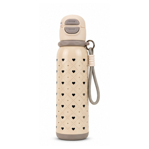 Beige Perforated Grip Sports Bottle