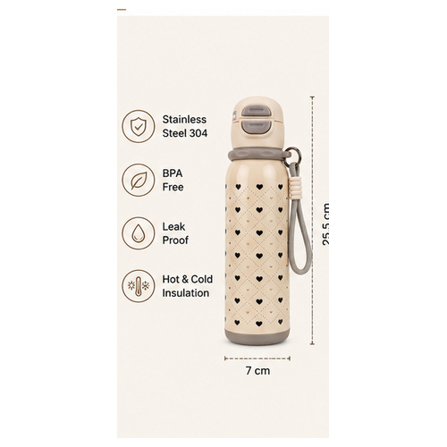 Beige Perforated Grip Sports Bottle - Image 6