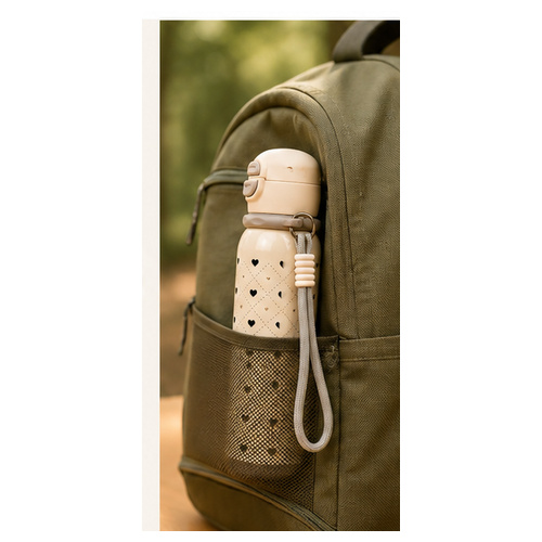 Beige Perforated Grip Sports Bottle - Image 7