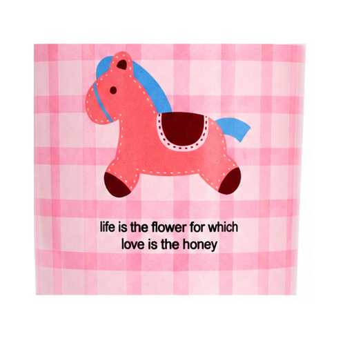 Pink Checked Cute Character Bottle - Image 5