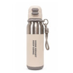 White Black Striped Carry-Loop Bottle