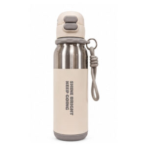 White Black Striped Carry-Loop Bottle