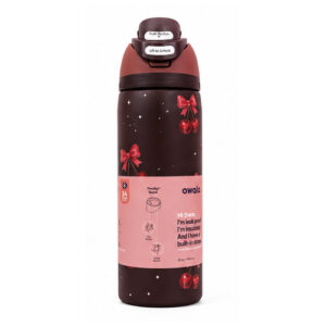 Maroon Pink Printed Bottle