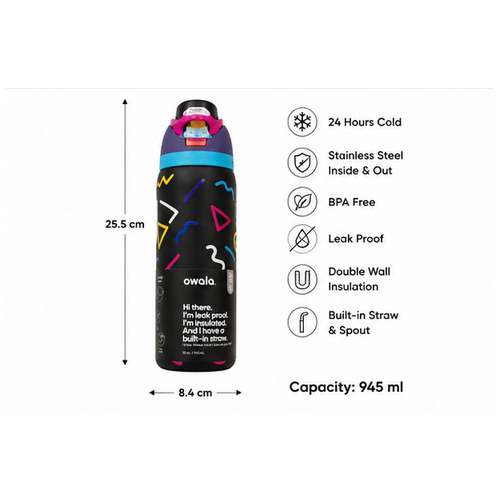 Black Neon Graphic Bottle - Image 5