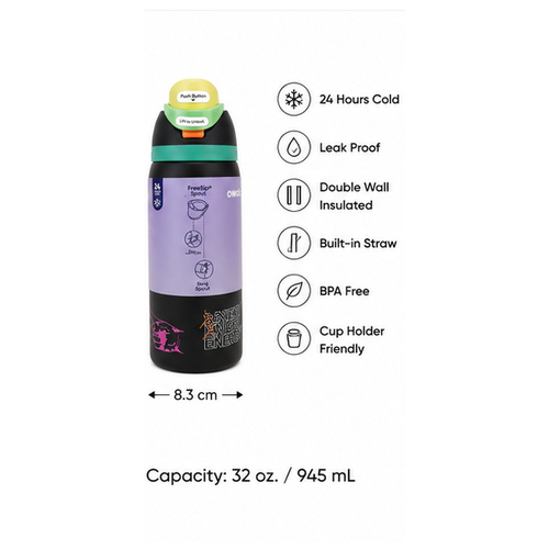 Black Green Graphic Bottle - Image 7