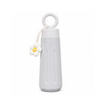 White Minimal Bottle with Charm Loop