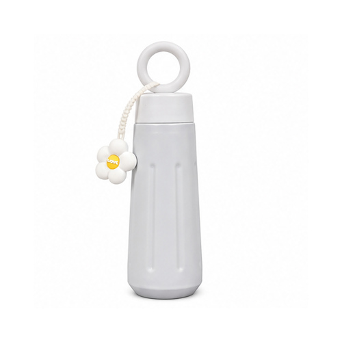 White Minimal Bottle with Charm Loop