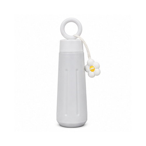 White Minimal Bottle with Charm Loop - Image 7