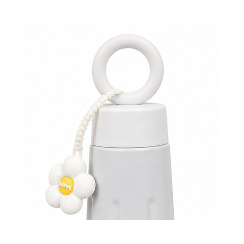 White Minimal Bottle with Charm Loop - Image 6