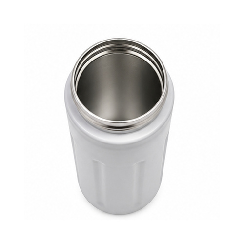 White Minimal Bottle with Charm Loop - Image 5