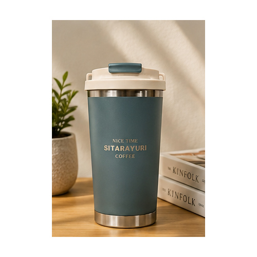 Teal Insulated Coffee Tumbler - Image 3