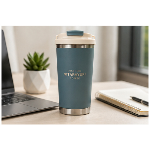 Teal Insulated Coffee Tumbler - Image 8