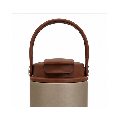 Taupe Brown Handle Insulated Tumbler - Image 4