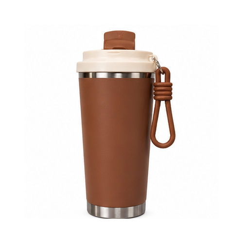 Brown Metallic-Rim Carry-Loop Tumbler - Image 2