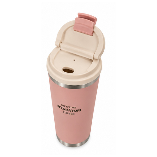 Pink Metallic-Rim Travel Tumbler - Image 5