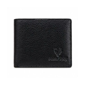 Black Pebbled Texture Bifold Wallet