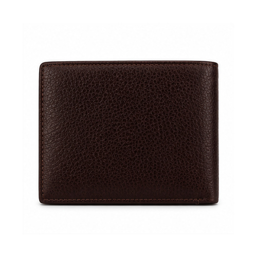 Brown Two-Tone Genuine Leather Style Bifold Wallet - Image 2