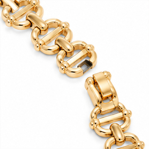 Gold Tone White Dial Link Bracelet Women's Watch - Image 6