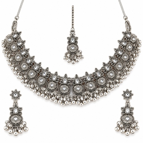 Women's Layered Disc-Fringe Crescent Set