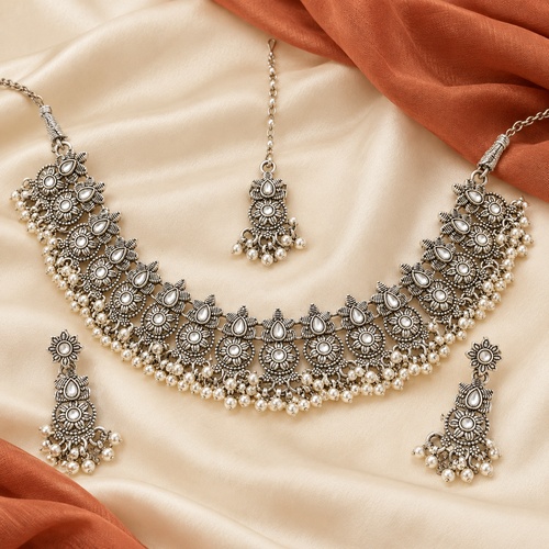 Women's Layered Disc-Fringe Crescent Set - Image 7