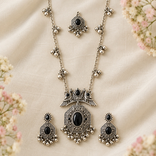 Women's Long Chain Floral Medallion Set - Image 6