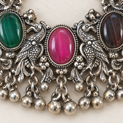 Women's Red-Green Floral Crescent Set - Image 7